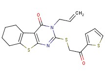 3-allyl-2-{[2-oxo-2-(2-thienyl)ethyl]thio}-5,6,7,8-tetrahydro[1]benzothieno[2,3-d]pyrimidin-4(3H)-one