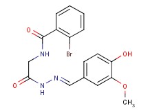 2-bromo-N-{2-[2-(4-hydroxy-3-methoxybenzylidene)hydrazino]-2-oxoethyl}benzamide