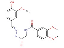 N-{2-[2-(4-hydroxy-3-methoxybenzylidene)hydrazino]-2-oxoethyl}-2,3-dihydro-1,4-benzodioxine-6-carboxamide