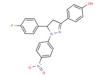 4-[5-(4-fluorophenyl)-1-(4-nitrophenyl)-4,5-dihydro-1H-pyrazol-3-yl]phenol