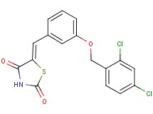 5-{3-[(2,4-dichlorobenzyl)oxy]benzylidene}-1,3-thiazolidine-2,4-dione