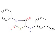 5-[(3-methylphenyl)amino]-3-phenyl-1,3-thiazolidine-2,4-dione