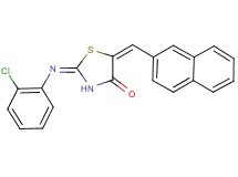 2-[(2-chlorophenyl)imino]-5-(2-naphthylmethylene)-1,3-thiazolidin-4-one