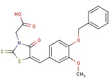 {5-[4-(benzyloxy)-3-methoxybenzylidene]-4-oxo-2-thioxo-1,3-thiazolidin-3-yl}acetic acid