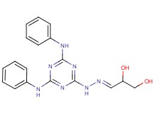 2,3-dihydroxypropanal (4,6-dianilino-1,3,5-triazin-2-yl)hydrazone