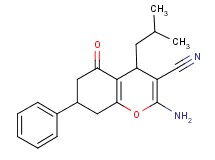 2-amino-4-isobutyl-5-oxo-7-phenyl-5,6,7,8-tetrahydro-4H-chromene-3-carbonitrile