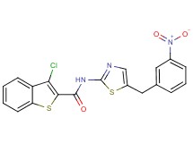 3-chloro-N-[5-(3-nitrobenzyl)-1,3-thiazol-2-yl]-1-benzothiophene-2-carboxamide