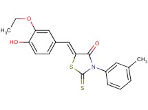 5-(3-ethoxy-4-hydroxybenzylidene)-3-(3-methylphenyl)-2-thioxo-1,3-thiazolidin-4-one