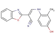 2-(1,3-benzoxazol-2-yl)-3-[(4-hydroxy-2-methylphenyl)amino]acrylonitrile