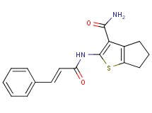 2-(cinnamoylamino)-5,6-dihydro-4H-cyclopenta[b]thiophene-3-carboxamide