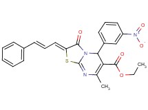 ethyl 7-methyl-5-(3-nitrophenyl)-3-oxo-2-(3-phenyl-2-propen-1-ylidene)-2,3-dihydro-5H-[1,3]thiazolo[3,2-a]pyrimidine-6-carboxylate