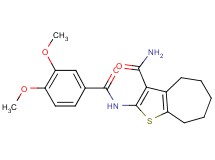 2-[(3,4-dimethoxybenzoyl)amino]-5,6,7,8-tetrahydro-4H-cyclohepta[b]thiophene-3-carboxamide