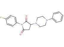 1-(4-fluorophenyl)-3-(4-phenyl-1-piperazinyl)-2,5-pyrrolidinedione
