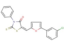 5-{[5-(3-chlorophenyl)-2-furyl]methylene}-3-phenyl-2-thioxo-1,3-thiazolidin-4-one