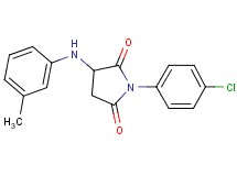 1-(4-chlorophenyl)-3-[(3-methylphenyl)amino]-2,5-pyrrolidinedione