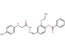 2-ethoxy-4-(2-{[(4-methylphenyl)amino]acetyl}carbonohydrazonoyl)phenyl benzoate