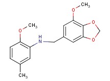 2-methoxy-N-[(7-methoxy-1,3-benzodioxol-5-yl)methyl]-5-methylaniline