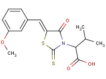 2-[5-(3-methoxybenzylidene)-4-oxo-2-thioxo-1,3-thiazolidin-3-yl]-3-methylbutanoic acid