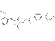 ethyl 4-({3-[5-(2-methoxybenzylidene)-2,4-dioxo-1,3-thiazolidin-3-yl]propanoyl}amino)benzoate
