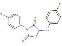 1-(4-bromophenyl)-3-[(4-fluorophenyl)amino]-2,5-pyrrolidinedione