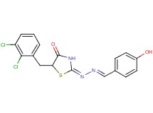 4-hydroxybenzaldehyde [5-(2,3-dichlorobenzyl)-4-oxo-1,3-thiazolidin-2-ylidene]hydrazone