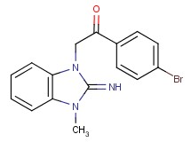 1-(4-bromophenyl)-2-(2-imino-3-methyl-2,3-dihydro-1H-benzimidazol-1-yl)ethanone hydrobromide
