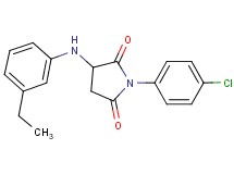 1-(4-chlorophenyl)-3-[(3-ethylphenyl)amino]-2,5-pyrrolidinedione