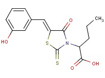 2-[5-(3-hydroxybenzylidene)-4-oxo-2-thioxo-1,3-thiazolidin-3-yl]pentanoic acid