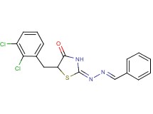 benzaldehyde [5-(2,3-dichlorobenzyl)-4-oxo-1,3-thiazolidin-2-ylidene]hydrazone
