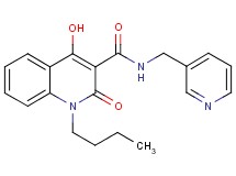 1-butyl-4-hydroxy-2-oxo-N-(3-pyridinylmethyl)-1,2-dihydro-3-quinolinecarboxamide