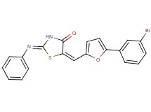 5-{[5-(3-bromophenyl)-2-furyl]methylene}-2-(phenylimino)-1,3-thiazolidin-4-one