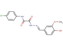 N-(4-chlorophenyl)-2-[2-(4-hydroxy-3-methoxybenzylidene)hydrazino]-2-oxoacetamide