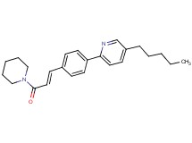 2-{4-[3-oxo-3-(1-piperidinyl)-1-propen-1-yl]phenyl}-5-pentylpyridine