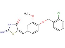 5-{4-[(2-chlorobenzyl)oxy]-3-methoxybenzylidene}-2-imino-1,3-thiazolidin-4-one