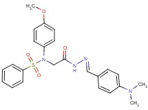 N-(2-{2-[4-(dimethylamino)benzylidene]hydrazino}-2-oxoethyl)-N-(4-methoxyphenyl)benzenesulfonamide