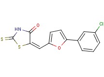 5-{[5-(3-chlorophenyl)-2-furyl]methylene}-2-thioxo-1,3-thiazolidin-4-one