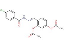4-[2-(4-chlorobenzoyl)carbonohydrazonoyl]-1,3-phenylene diacetate