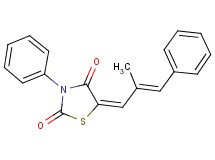 5-(2-methyl-3-phenyl-2-propen-1-ylidene)-3-phenyl-1,3-thiazolidine-2,4-dione