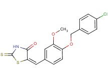 5-{4-[(4-chlorobenzyl)oxy]-3-methoxybenzylidene}-2-thioxo-1,3-thiazolidin-4-one
