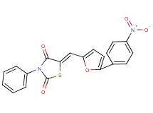 5-{[5-(4-nitrophenyl)-2-furyl]methylene}-3-phenyl-1,3-thiazolidine-2,4-dione