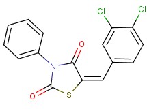 5-(3,4-dichlorobenzylidene)-3-phenyl-1,3-thiazolidine-2,4-dione