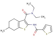 N,N-diethyl-6-methyl-2-[(2-thienylcarbonyl)amino]-4,5,6,7-tetrahydro-1-benzothiophene-3-carboxamide
