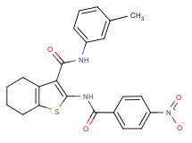 N-(3-methylphenyl)-2-[(4-nitrobenzoyl)amino]-4,5,6,7-tetrahydro-1-benzothiophene-3-carboxamide