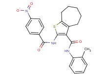 N-(2-methylphenyl)-2-[(4-nitrobenzoyl)amino]-5,6,7,8-tetrahydro-4H-cyclohepta[b]thiophene-3-carboxamide