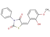 5-(2-hydroxy-3-methoxybenzylidene)-3-phenyl-1,3-thiazolidine-2,4-dione