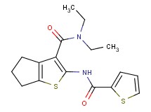 N,N-diethyl-2-[(2-thienylcarbonyl)amino]-5,6-dihydro-4H-cyclopenta[b]thiophene-3-carboxamide