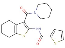 N-[3-(1-piperidinylcarbonyl)-4,5,6,7-tetrahydro-1-benzothien-2-yl]-2-thiophenecarboxamide