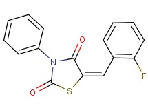 5-(2-fluorobenzylidene)-3-phenyl-1,3-thiazolidine-2,4-dione