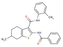 2-(benzoylamino)-6-methyl-N-(2-methylphenyl)-4,5,6,7-tetrahydro-1-benzothiophene-3-carboxamide