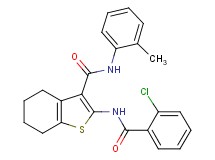 2-[(2-chlorobenzoyl)amino]-N-(2-methylphenyl)-4,5,6,7-tetrahydro-1-benzothiophene-3-carboxamide